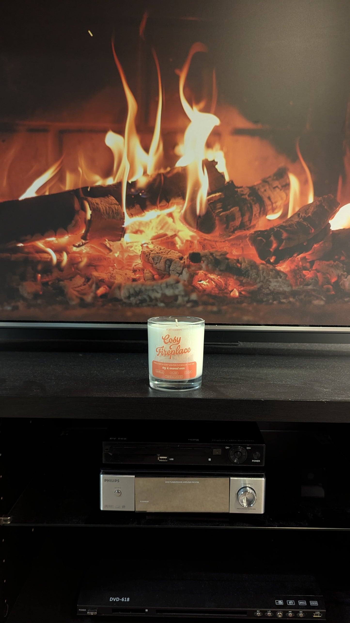 Cosy Fireplace — Evenings Made Cosy in Jar | 230g Soy & Coconut Wax Candle